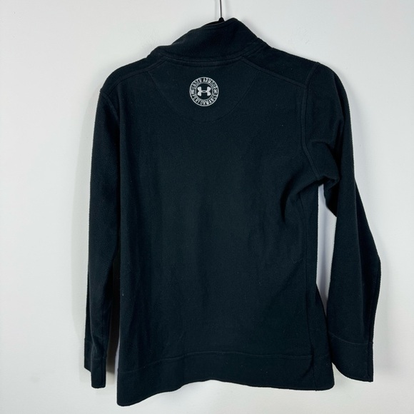 Under Armour Black Fleece Quarter Zip Pullover Jacket Active Base Layer - Picture 2 of 3